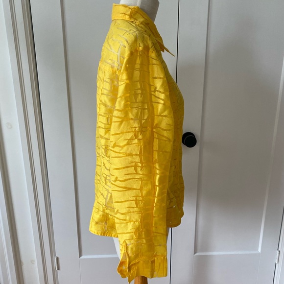 Vintage Yellow Jacket with mesh Cut-outs - Picture 2 of 7